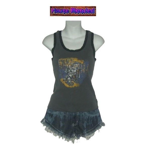 Vintage y2k Trunk LTD Limited Edition Alice Cooper Glitter Tank Top Retro RARE